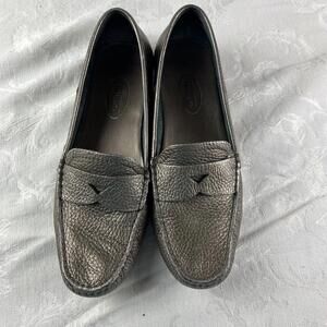 Talbots Loafers Womens Size 6.5 B Bronze Leather Flats Driving Moccasin